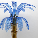 Торшер Glass Decorated Palm Floor Lamp Blue Листья Пальмы  варинант исполнения - 3 | Loft Concept в Екатеринбурге