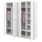 Шкаф белый четырёхдверный для одежды Antique Order варинант исполнения - 3 | Loft Concept в Екатеринбурге