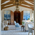 Обои ручная роспись Le Brésil Mer Bleue варинант исполнения - 4 | Loft Concept в Екатеринбурге