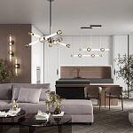 Светодиодное бра Rovelly Black 67 см варинант исполнения - 4 | Loft Concept в Екатеринбурге