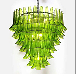 Люстра из семи ярусов зеленого стекла Independence варинант исполнения - 8 | Loft Concept в Екатеринбурге
