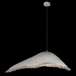 Подвесной светильник с асимметричным волнообразным абажуром и фактурной бахромой по краю Tactile Line варинант исполнения - 13 | Loft Concept в Екатеринбурге