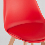 Стул с основой из пластика и мягким сиденьем Arvika Red варинант исполнения - 7 | Loft Concept в Екатеринбурге