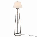 Торшер с конусовидным тканевым абажуром и фактурным каркасом Industrial Profile варинант исполнения - 1 | Loft Concept в Екатеринбурге