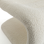 Кресло изогнутое с обивкой из ткани букле Smooth Bend Boucle Chair варинант исполнения - 5 | Loft Concept в Екатеринбурге