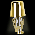 Настольная лампа фигурная золотого цвета с гладким абажуром Высота 19 см Sophia варинант исполнения - 7 | Loft Concept в Екатеринбурге