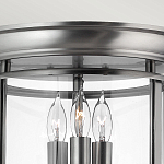 Потолочный светильник в форме фонаря с прозрачным цилиндрическим плафоном и тремя лампами в форме свечей Hinkley варинант исполнения - 4 | Loft Concept в Екатеринбурге