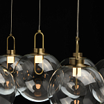 Люстра с 7-ю плафонами из прозрачного стекла в форме шара Orb Cascade  варинант исполнения - 7 | Loft Concept в Екатеринбурге