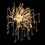 Бра с лучеобразным основанием и подвесками из прозрачного стекла в виде длинных капель Droplet Chandelier варинант исполнения - 4 | Loft Concept в Екатеринбурге