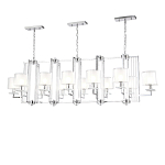 Люстра прямоугольной формы с 12-ю цилиндрическими плафонами из стекла Laurent варинант исполнения - 4 | Loft Concept в Екатеринбурге