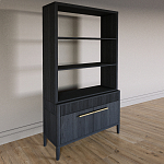 Стеллаж Primo с ящиками Черный дуб  варинант исполнения - 2 | Loft Concept в Екатеринбурге