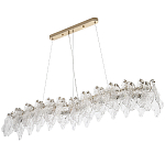 Линейная люстра с декором из текстурированного стекла Textured Glass Linear Chandelier 8 варинант исполнения - 1 | Loft Concept в Екатеринбурге