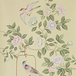 Обои ручная роспись Askew Verdigris  варинант исполнения - 1 | Loft Concept в Екатеринбурге