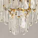 Люстра многоярусная с овальными прозрачными подвесками 28 см Harmonica варинант исполнения - 9 | Loft Concept в Екатеринбурге