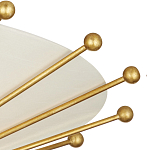 Потолочный светильник в форме конуса с каркасом золотого цвета и тканевым абажуром Inspiration in Light варинант исполнения - 1 | Loft Concept в Екатеринбурге