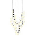 Люстра подвесная светодиодная с круглыми плафонами белого цвета PEARLS Suspension 39  варинант исполнения - 1 | Loft Concept в Екатеринбурге