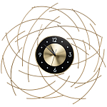 Часы настенные из металла с чёрным циферблатом Current Time варинант исполнения - 1 | Loft Concept в Екатеринбурге