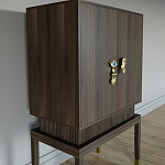 Кабинетный шкаф Elsa Dreams Walnut с 2-мя ящиками варинант исполнения - 5 | Loft Concept в Екатеринбурге