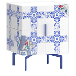 Тумба на синих ножках Short Re Rblue варинант исполнения - 1 | Loft Concept в Екатеринбурге