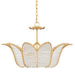 Люстра в форме тюльпана с лепестками из прозрачных стеклянных бусин Hanging Flowers варинант исполнения - 4 | Loft Concept в Екатеринбурге