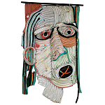 Арт-Объект плетеный из нитей большой портрет Joana Schneider  варинант исполнения - 3 | Loft Concept в Екатеринбурге