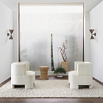 Приставной стол с отделкой из джута Juti D35 см варинант исполнения - 6 | Loft Concept в Екатеринбурге