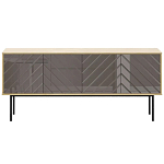 Длинная тумба с зеркальным декором Serena варинант исполнения - 7 | Loft Concept в Екатеринбурге