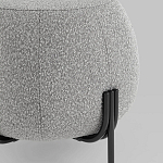 Пуф в ткани букле серого цвета Pikelet варинант исполнения - 3 | Loft Concept в Екатеринбурге