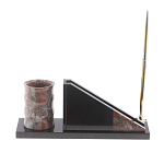 Настольный письменный набор из яшмы с часами Manager Organizer варинант исполнения - 3 | Loft Concept в Екатеринбурге