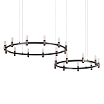 Люстра подвесная с цилиндрическими плафонами на двух круглых подвесах  Arnaut Light варинант исполнения - 1 | Loft Concept в Екатеринбурге