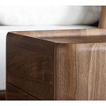 Прикроватный деревянный столик с 2-мя ящиками Moon Walnut Furniture варинант исполнения - 8 | Loft Concept в Екатеринбурге