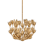 Люстра золотого цвета из множества металлических лепестков в форме тюльпанов Hinkley варинант исполнения - 1 | Loft Concept в Екатеринбурге