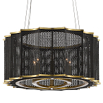 Люстра овальная в сочетании черного и золотого цвета Mesh Lighting варинант исполнения - 3 | Loft Concept в Екатеринбурге