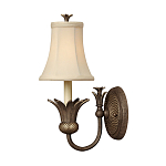 Бра с бежевым тканевым абажуром и декоративной чашей Hinkley варинант исполнения - 1 | Loft Concept в Екатеринбурге