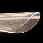 Люстра линейная с прозрачным волнообразным плафоном Wave Line варинант исполнения - 5 | Loft Concept в Екатеринбурге