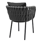 Стул мягкий с декором в виде плетеных лент на спинке и подлокотниках Semicircular Chair Decorated with Ribbons варинант исполнения - 10 | Loft Concept в Екатеринбурге