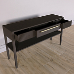 Дизайнерская Консоль с полкой и ящиком Primo Темный орех варинант исполнения - 6 | Loft Concept в Екатеринбурге