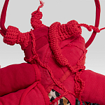 Настенный ковер разноцветный из одежды Heart варинант исполнения - 3 | Loft Concept в Екатеринбурге