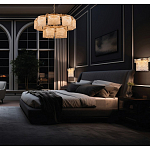 Люстра двухъярусная с текстурными овальными абажурами Splendor Palace Style варинант исполнения - 5 | Loft Concept в Екатеринбурге