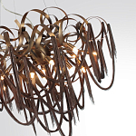 Люстра подвесная с объемной композицией из скрученных лент и металлических цепочек Atlantis Chain варинант исполнения - 3 | Loft Concept в Екатеринбурге