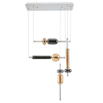 Люстра подвесная из металла и стекла Harmony of Strict Lines варинант исполнения - 1 | Loft Concept в Екатеринбурге