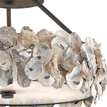 Потолочный светильник круглый с абажуром из устричных раковин Sea Ravens варинант исполнения - 1 | Loft Concept в Екатеринбурге