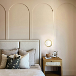 Светодиодное бра круглой формы с металлической рамой золотого цвета Marble Glow варинант исполнения - 2 | Loft Concept в Екатеринбурге