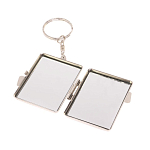 Зеркало брелок складное двухстороннее из натурального камня Оникс Silver Stone Mirrors варинант исполнения - 3 | Loft Concept в Екатеринбурге