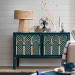 Комод для посуды из ротанга Felice Rattan Green варинант исполнения - 6 | Loft Concept в Екатеринбурге