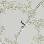 Обои ручная роспись Summer Night Blossom Colourway SC-122 on Bleached white dyed silk варинант исполнения - 1 | Loft Concept в Екатеринбурге