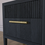 Прикроватная Тумбочка Primo с двумя ящиками Черный дуб варинант исполнения - 3 | Loft Concept в Екатеринбурге