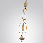 Подвесной светильник с прямоугольными и овальными элементами и акцентом из натурального камня Tectona  варинант исполнения - 6 | Loft Concept в Екатеринбурге