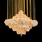 Люстра с фигурными подвесками из натурального камня Glowing Spheres варинант исполнения - 2 | Loft Concept в Екатеринбурге