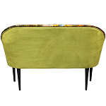 Диван двухместный из натурального бука с цветочным принтом Impressionism in Art варинант исполнения - 2 | Loft Concept в Екатеринбурге